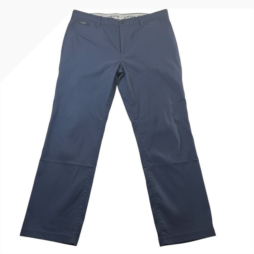 Orvis Tech Pants Mens 38x30 Navy Blue Stretch Water Repellent